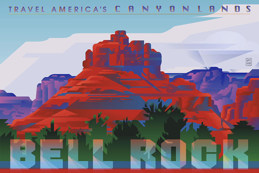 BELL ROCK Arizona Digital Art by Garth Glazier