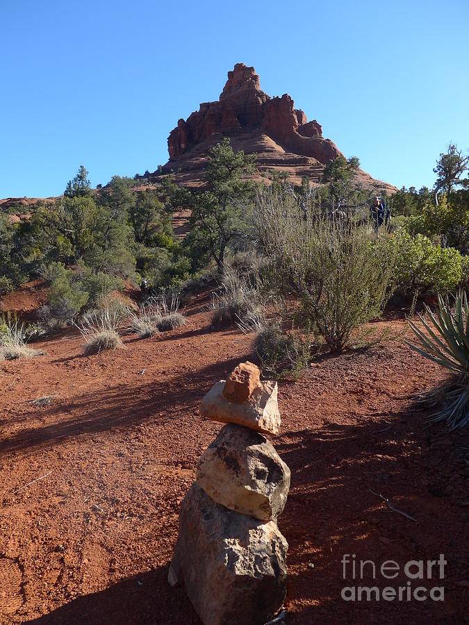 Bell Rock with Cairn Sculpture Photograph by Mars Besso