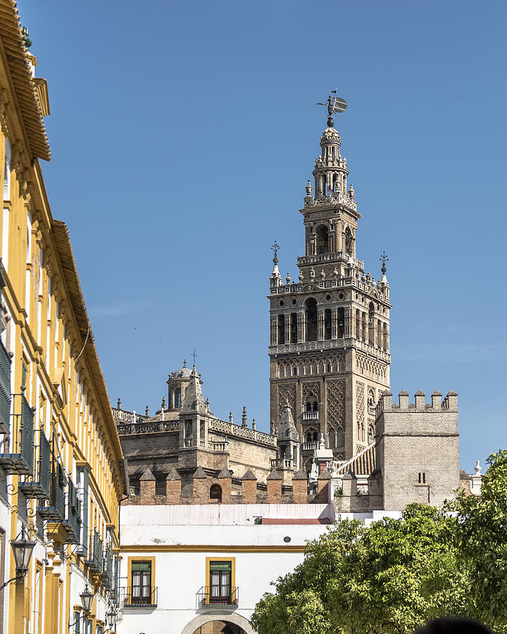 Cathedral Of Seville Photograph - Bell Tower - Cathedral of Seville - Seville Spain by Jon Berghoff
