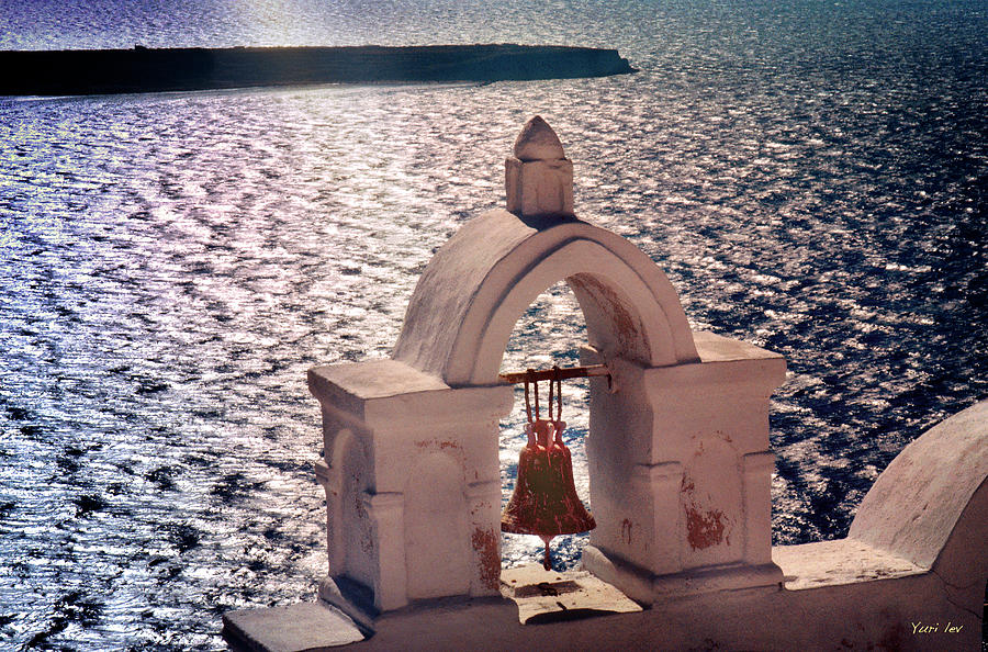Bell Tower In Santorini Greece Photograph