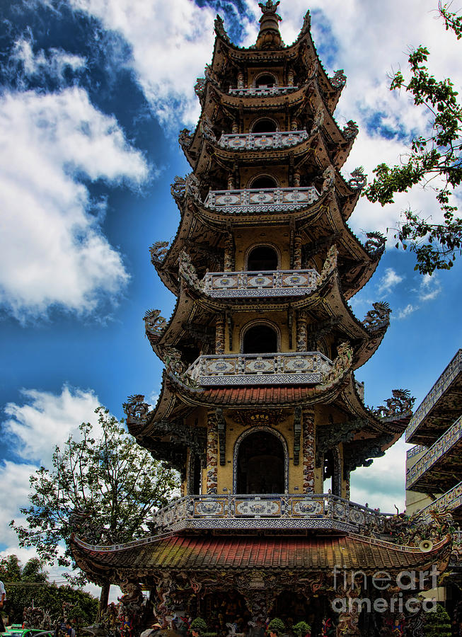 Bell Tower Museum Da Lat Vietnam Mosaic  Photograph by Chuck Kuhn
