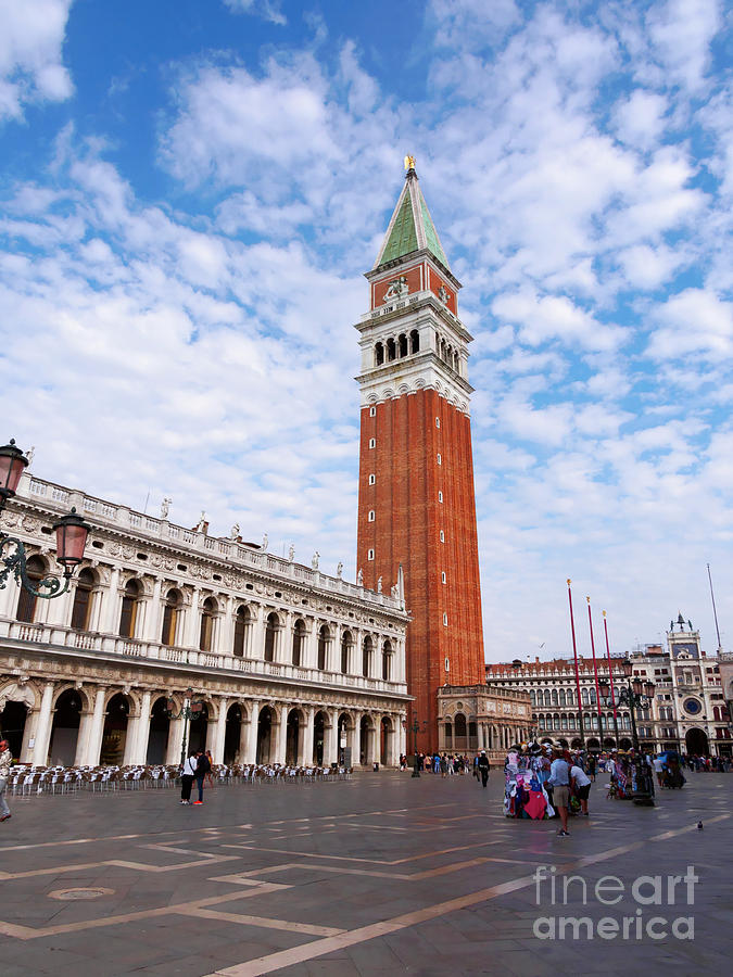 Bell Tower of the Basilica of San Marco, Venice, Italy Photograph by Louise Heusinkveld