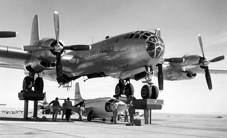 Bell X-1 being connected Photograph by Howard Roberts
