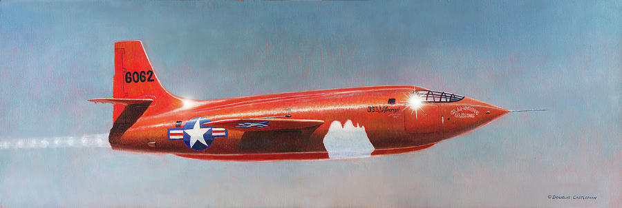 Bell X-1 Rocket Plane Painting by Douglas Castleman