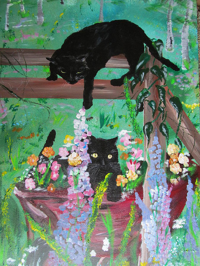 Bella and Rufus Painting by Susan Voidets