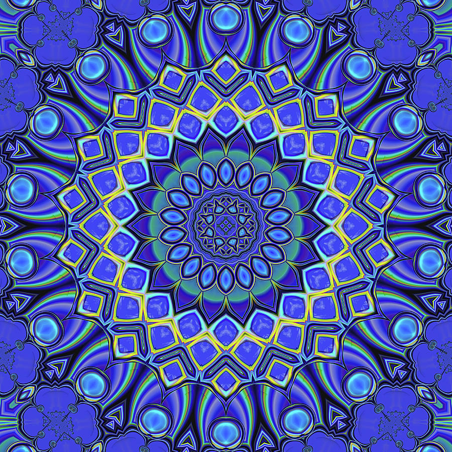 Bella - blue Digital Art by Wendy J St Christopher