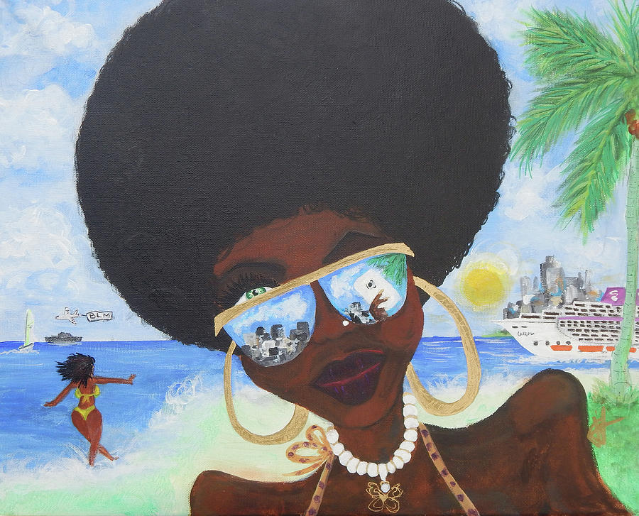 Miami Painting - Bella En Miami - Blm by Jorge Delara Miami Painting - Bella En Miami - Blm by Jorge Delara