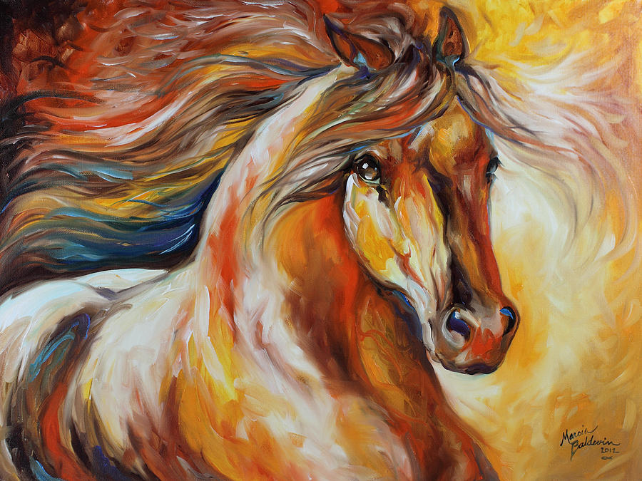 Horse Painting - Bella by Marcia Baldwin