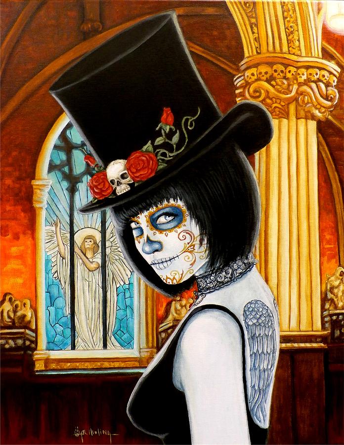 Bella Muerte and the Cathedral of the Remembered Painting by Al  Molina