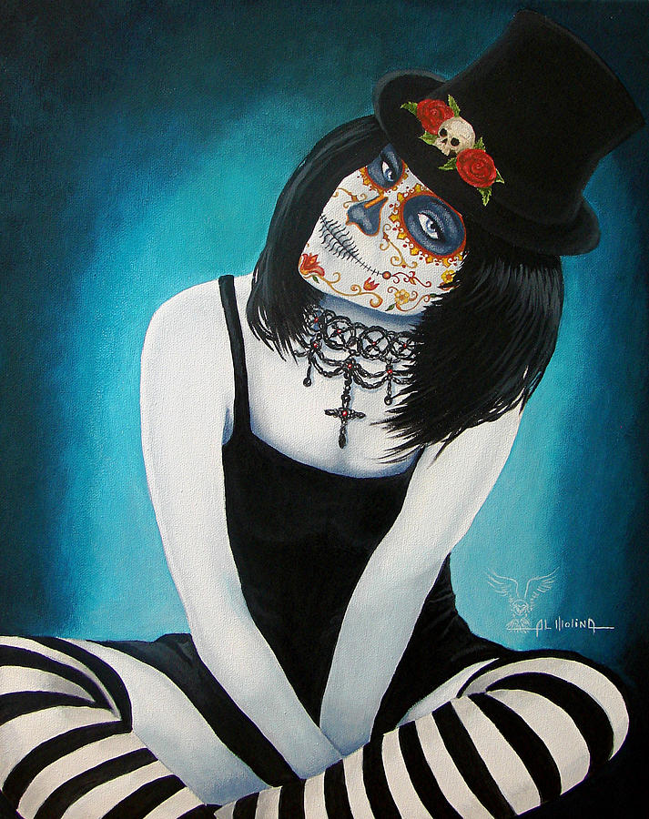 Bella Muerte III Painting by Al  Molina
