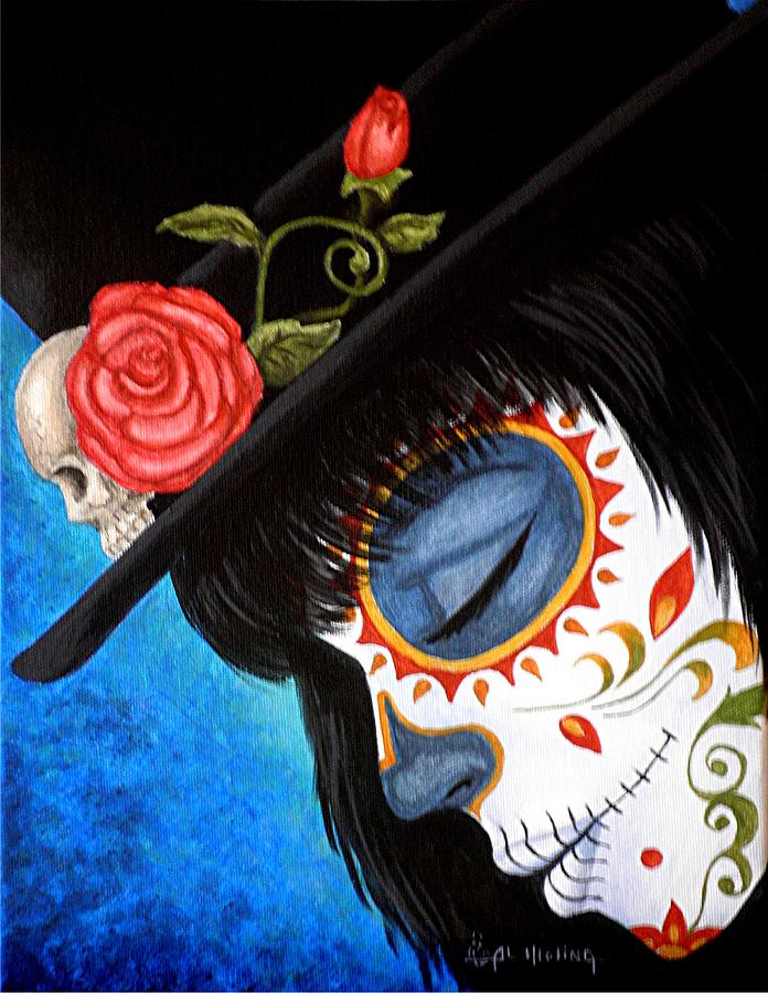Day Of The Dead Painting - Bella Muerte Returns by Al  Molina