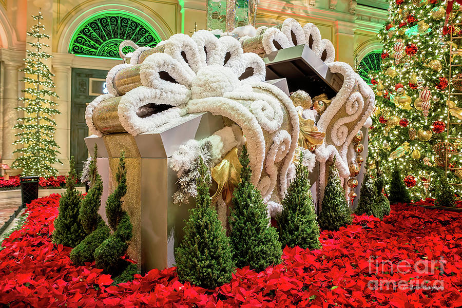 Las Vegas Photograph -  Bellagio Conservatory Giant Christmas Presents by Aloha Art