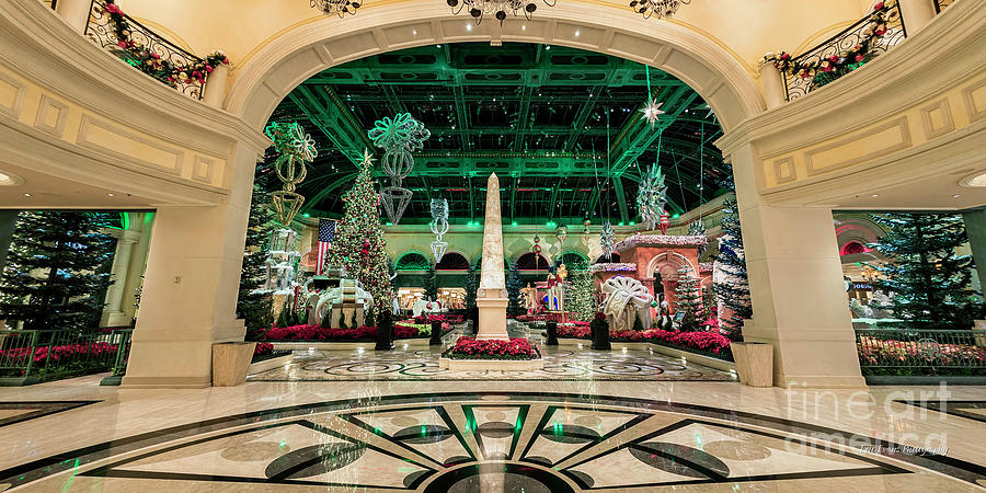 Bellagio Conservatory Side Entrance at Christmas 2017 2 to 1 Ratio Photograph by Aloha Art