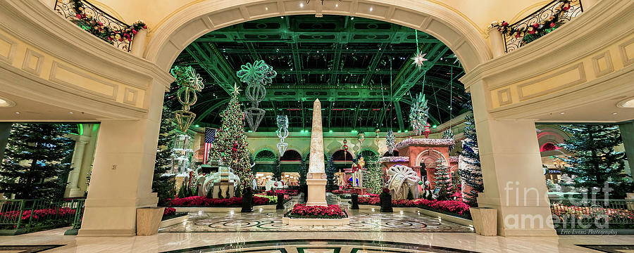 Bellagio Conservatory Side Entrance at Christmas 2017 2.5 to 1 Ratio  Photograph by Aloha Art