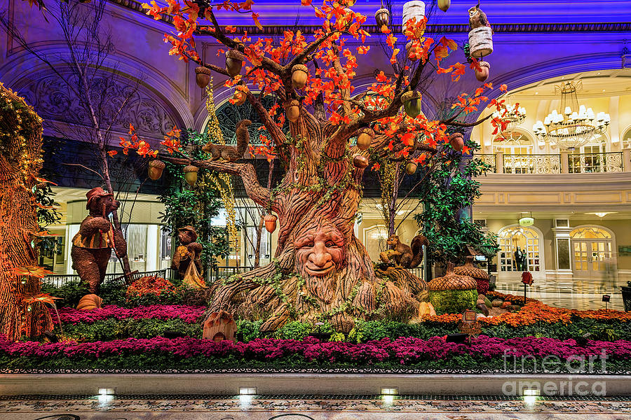 Las Vegas Photograph - Bellagio Enchanted Talking Tree Wide 2016 by Aloha Art