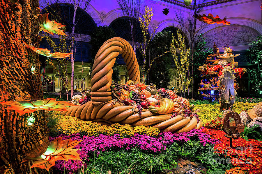 Bellagio Harvest Show Basket and Scarecrow 2016 Photograph by Aloha Art