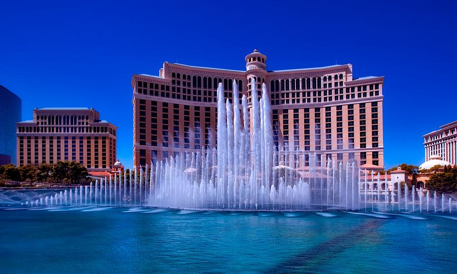 Architecture Photograph - Bellagio Hotel Fountains by Mountain Dreams