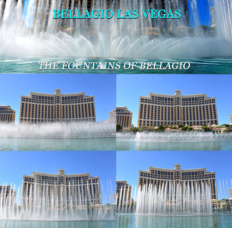 Bellagio Las Vegas fountains poster Photograph by David Lee Thompson
