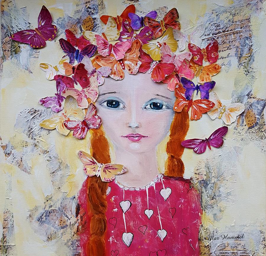 Butterfly Painting - Belle Papillon by Mar Hammel