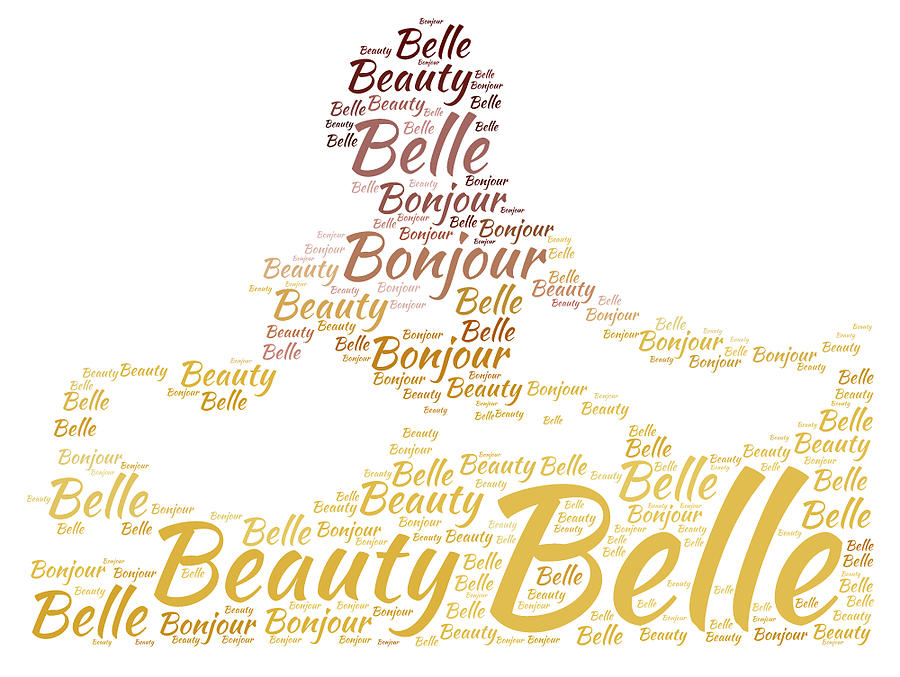 Belle word cloud Photograph by Breanna Jean