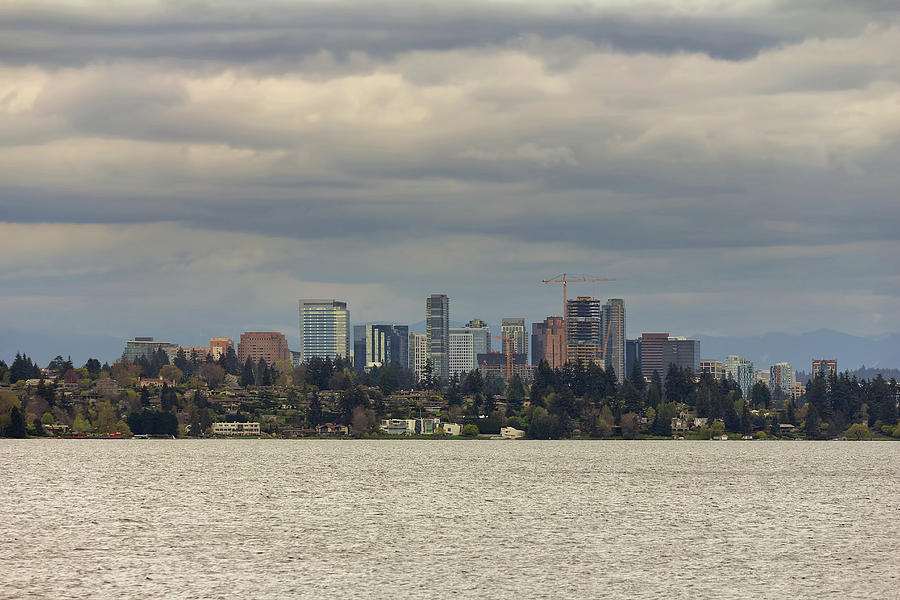 Lake Washington Photograph - Bellevue Skyline along Lake Washington by David Gn Lake Washington Photograph - Bellevue Skyline along Lake Washington by David Gn