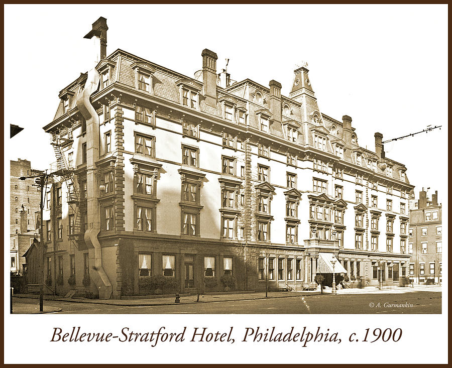 Bellevue-Stratford Hotel, Philadelphia, c.1900, Vintage Photogra Photograph by A Macarthur Gurmankin