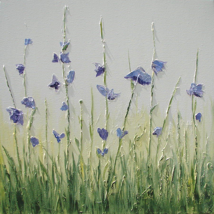 Bellflowers Painting by Cynthia Blair