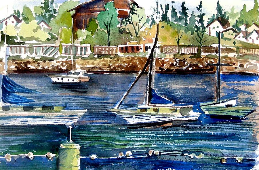 Boat Painting - Bellingham Washington The Beauty by Mindy Newman