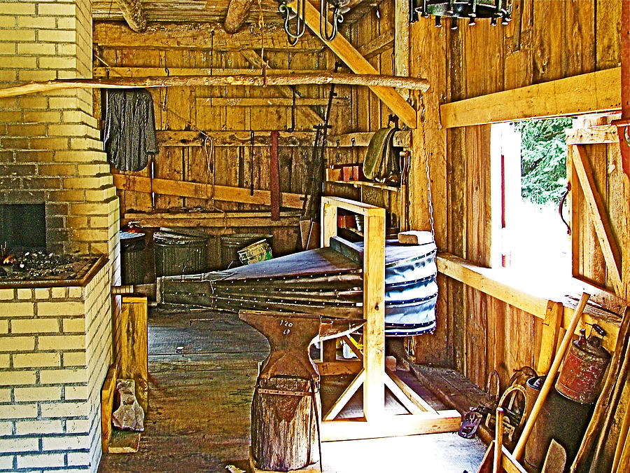 Bellows in Glen Haven Blacksmith Shop in Sleeping Bear Dunes National Lakeshore-Michigan Photograph by Ruth Hager