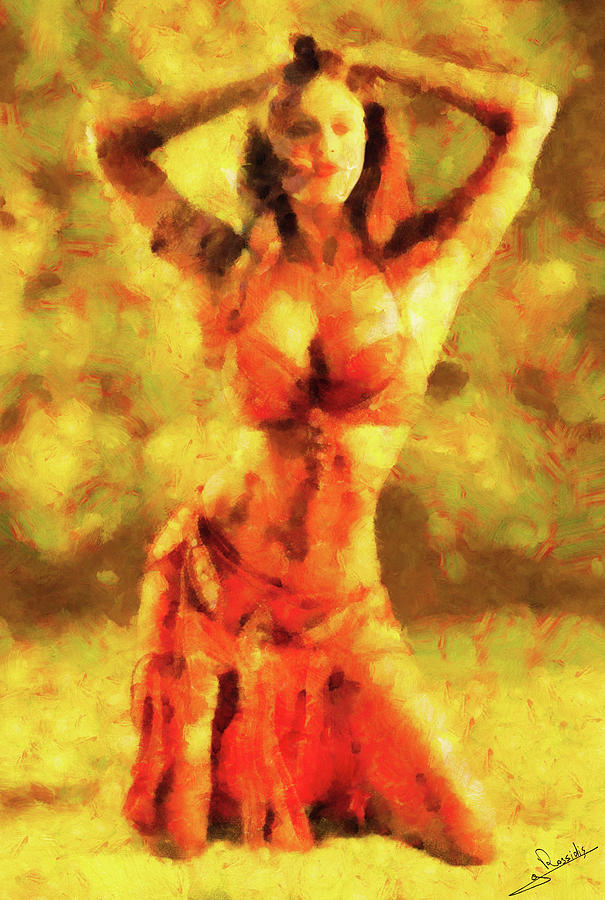 Belly dance Painting by George Rossidis