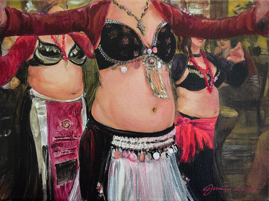 Dance Painting - Belly Dancers by Jennifer Masters