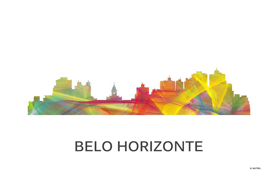 Belo Horizonte Brazil Skyline Digital Art by Marlene Watson
