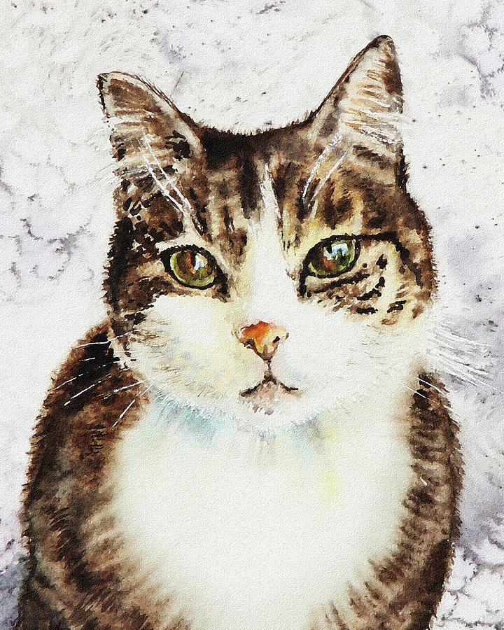 Cat Painting - Beloved Cat by Irina Sztukowski