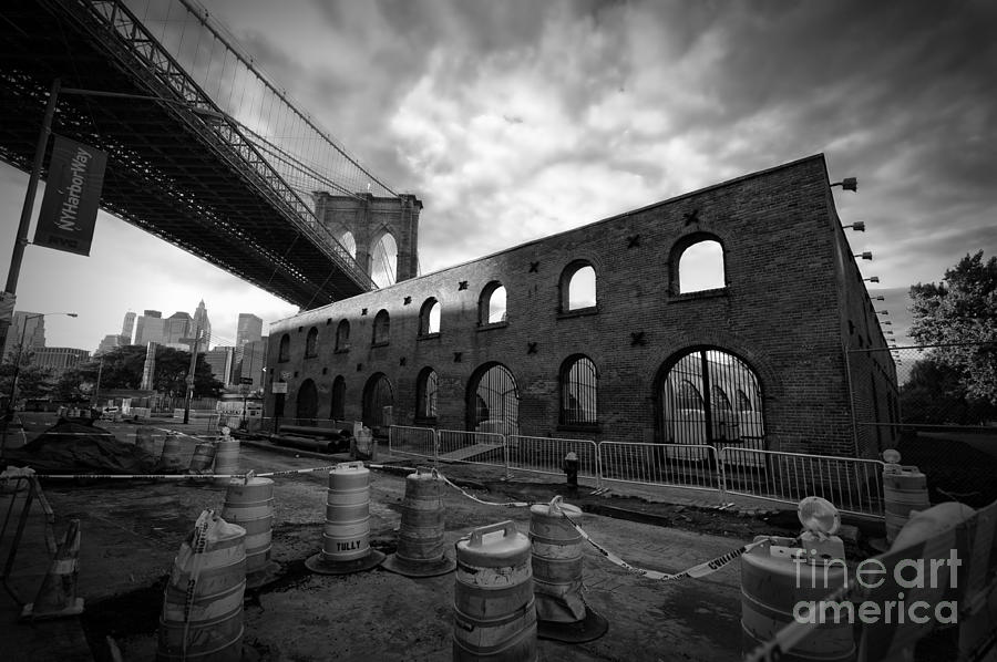 Below Brooklyn Bridge NYC Photograph by Jack Torcello