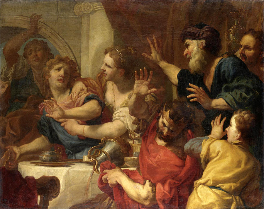 Belshazzars Feast Painting by Antonio Molinari