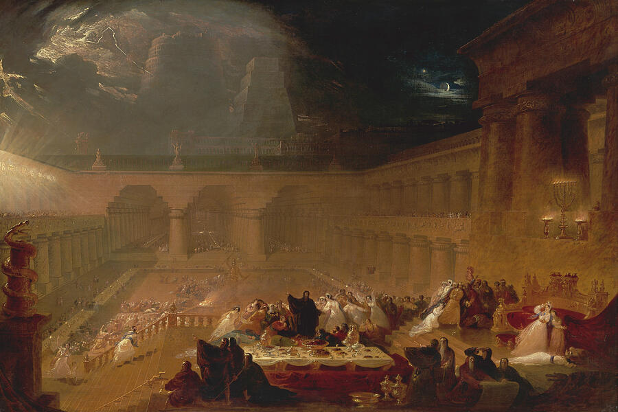 Belshazzars Feast, from 1820 Painting by John Martin