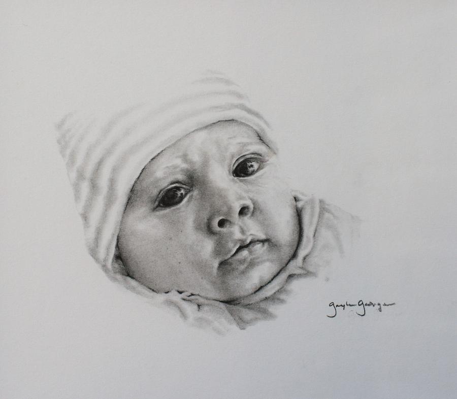 Ben 3 Months Drawing By Gayle George 