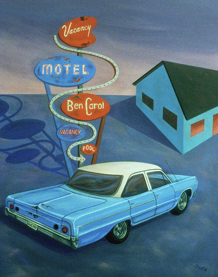 Ben Carol Motel Painting by Sally Banfill