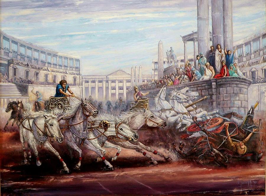 Figurative Painting - Ben Hur by I Joseph Figurative Painting - Ben Hur by I Joseph