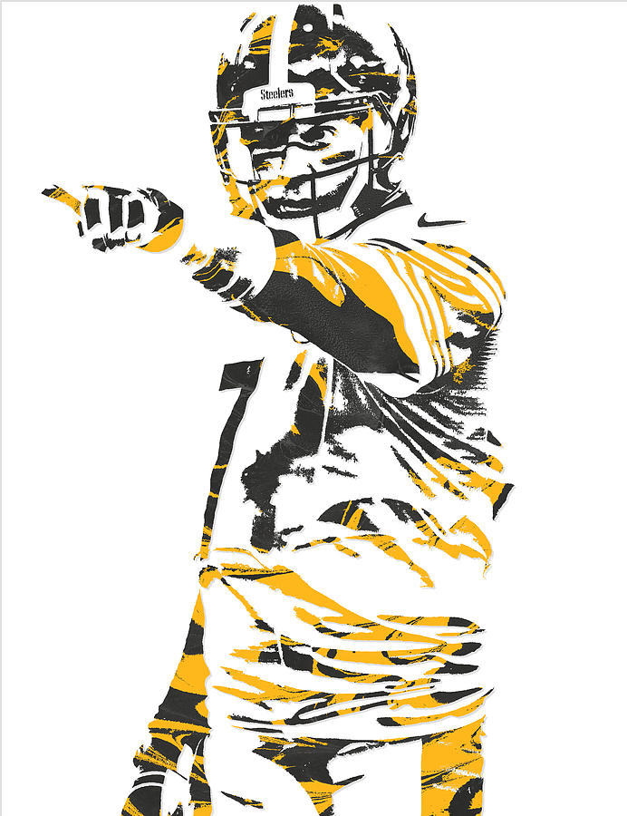 Ben Roethlisberger Pittsburgh Steelers Oil Art Shower Curtain by Joe  Hamilton - Pixels