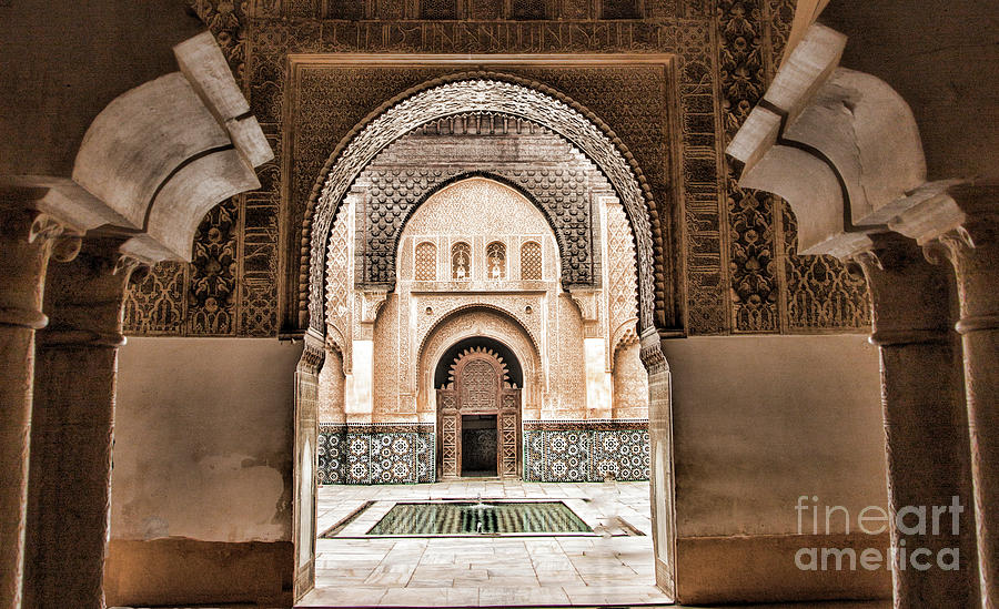 Ben Youssef Entrance Morocco  Photograph by Chuck Kuhn