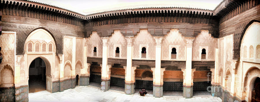 Architecture Photograph - Ben Youssef Panorama  by Chuck Kuhn