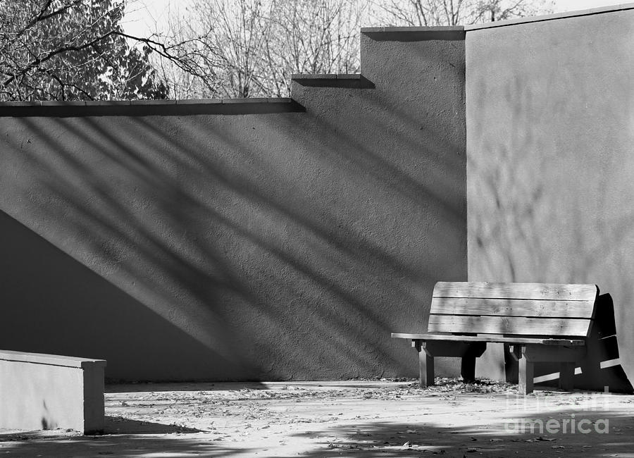 Bench Black and White Photograph by Karen Adams