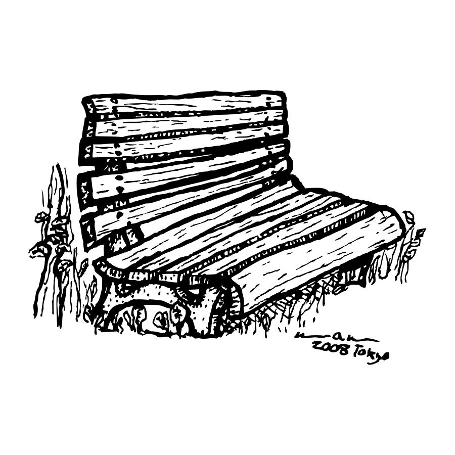 Bench Drawing by Karl Addison