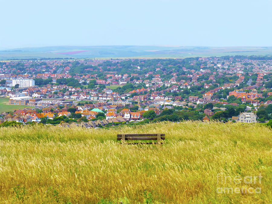 Bench view from hill top Photograph by Francesca Mackenney