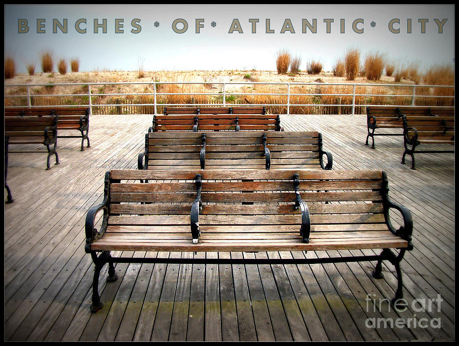Benches of Atlantic City Photograph by Irene Czys