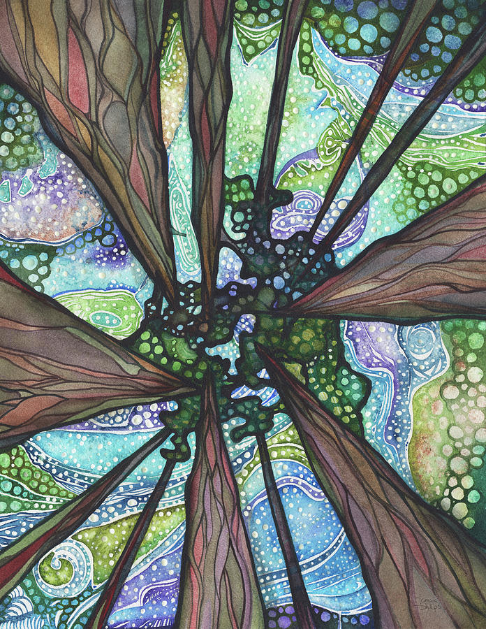 Ancient Trees Painting - Beneath Magic by Tamara Phillips Ancient Trees Painting - Beneath Magic by Tamara Phillips