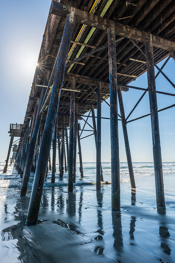 Beneath Oceanside Pier - California Coast Photograph Photograph by Duane Miller