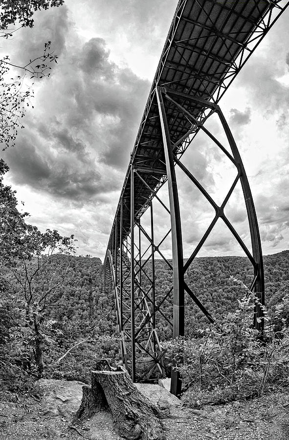 Beneath The New River Bridge 4 monochrome Photograph by Steve Harrington
