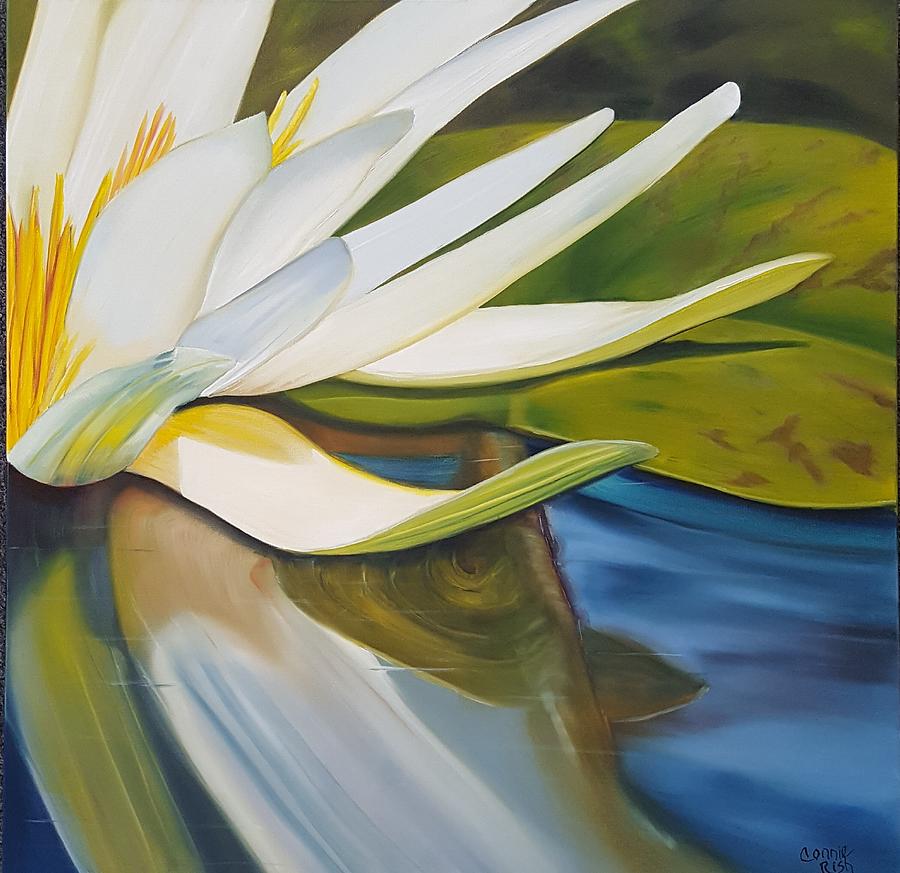 Beneath The Water Lily  Painting by Connie Rish